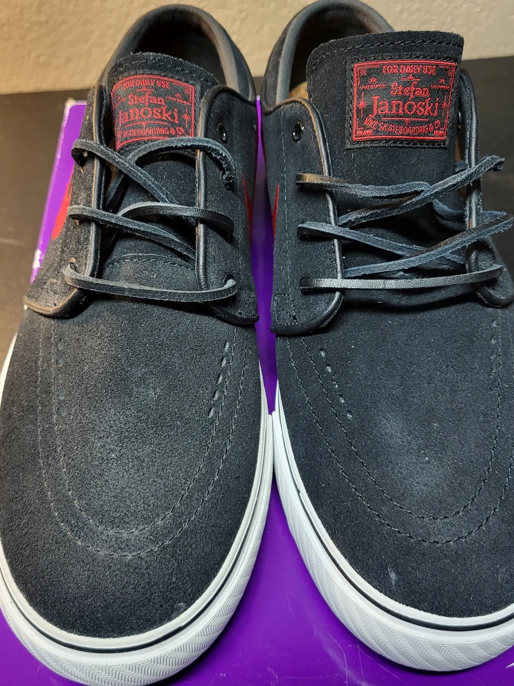 *NEW* Nike SB Zoom Stefan Janoski OG+ Black Red Shoes Size Men's 8 Women's 9.5